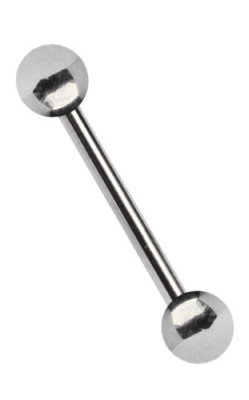 Titan Intim Piercing Schmuck Stab Barbell 1,2mm Hantel mit 2 Verschluss Kugeln