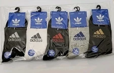 Adidas Socks 10 Pairs Women's socks with DRI-FIT Size 5-9/36-41 Black,white,gray