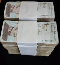 2000 x Venezuela 1 Million (1,000,000) Bolivares- CIRCULATED banknotes