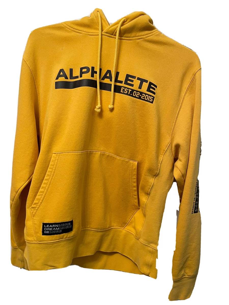 Alphalete Athletics Men's Tactical Hoodie Sweatshirt Yellow Medium