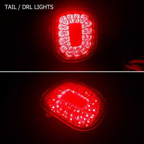 Smoked Black Lens LED Backup Reverse/Rear Fog/Tail Lamps For 15-up Jeep Renegade - Picture 8 of 12