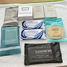 9 Travel Soap Bars Assorted Set  2 Aneda, 2 Jose Ever 1 Goat Milk Face Bar +