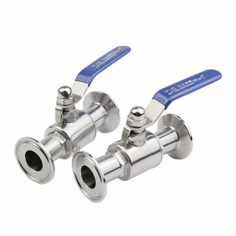3/4" Stainless Steel 304 Ball Valve With 1.5" Tri-Clamp Ferrules - Sanitary Valve