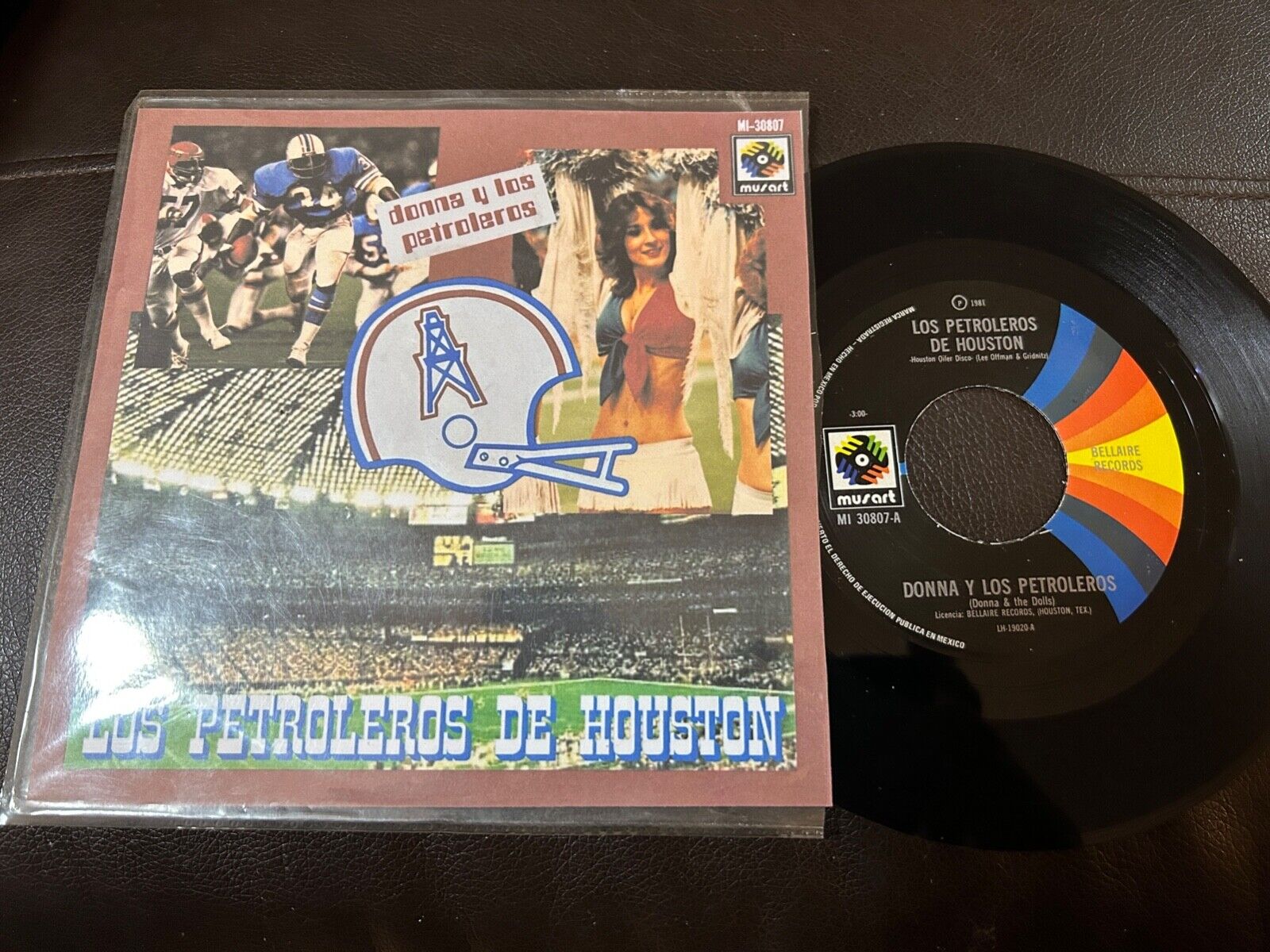 NFL HOUSTON OILERS Houston Oiler Disco DONNA & THE DOLLS 1981 MEXICO 7" 45