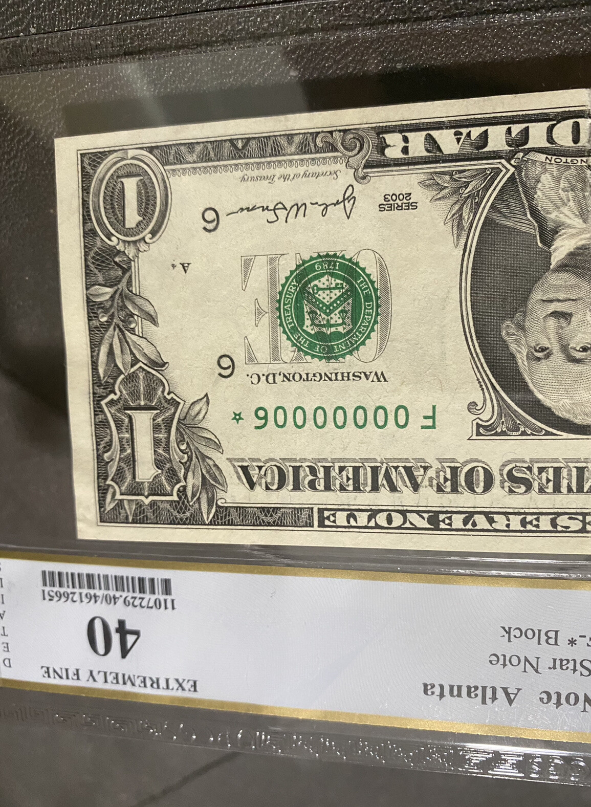 00000006 LOW SERIAL SINGLE DIGIT SUPER BINARY STAR NOTE NUMBER 00000006* UNIQUE ...