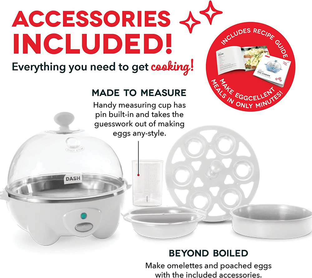 DASH Rapid Egg Cooker 6 Capacity Electric for Hard Boiled Eggs