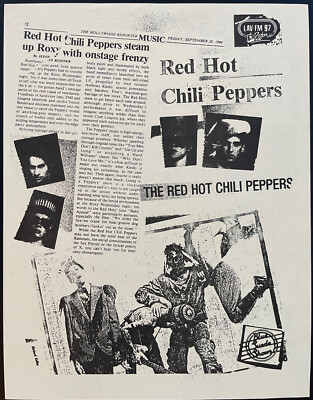 🌶Red Hot Chili Peppers Ultra Rare 1984 Handbill Top of The Rock