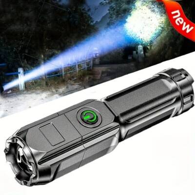Superhelle zoombare Taschenlampe|tragbar, multifunktional mit Teleskopzoom