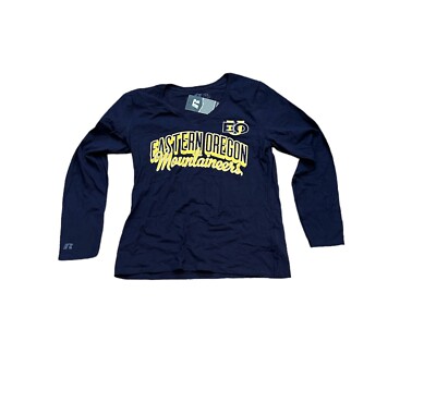 NWT New Eastern Oregon Mountaineers Women's V-Neck Long Sleeve Shirt Medium