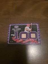  2024 Leaf Lumber Jim Thome Dual Game Used Bat Card #5/12 Made #THR 43. 001491