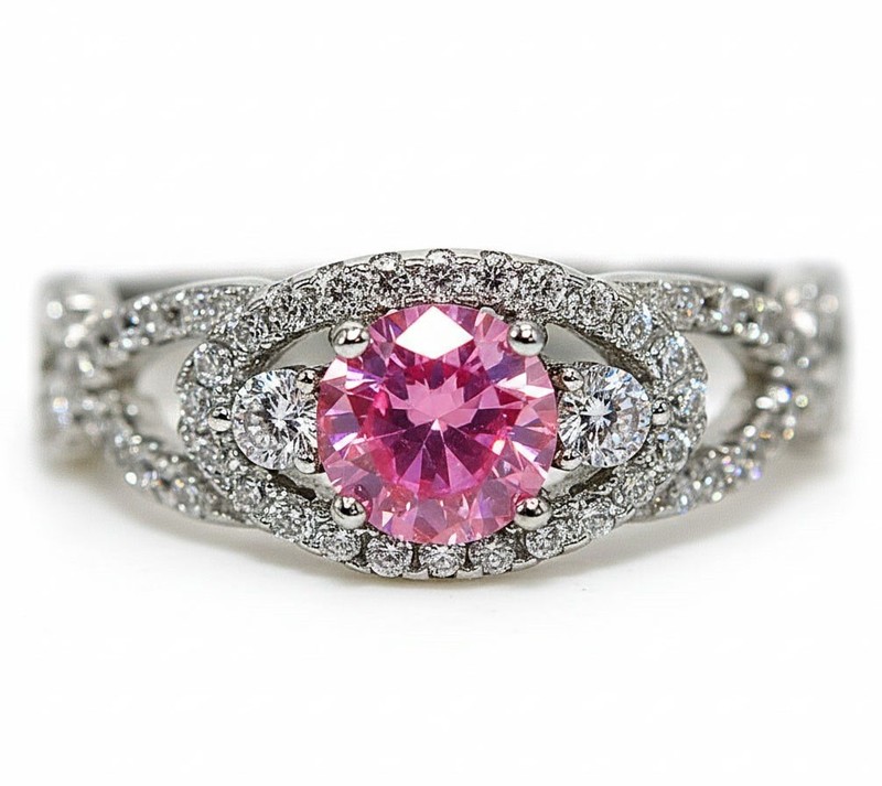 2CT Heat Treated Pink Topaz 925 Sterling Silver Ring Sz 7 MM4-8