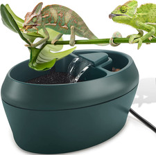 Reptile Chameleon Cantina with Snacks Trough, Drinking Fountain Water Dripper fo