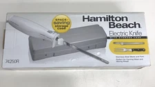 Hamilton Beach Electric Knife w Storage Case Stainless Steel Fork & Blade 74250R