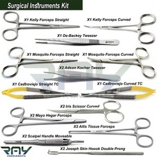 Set of 19 Microsurgery Kit Plastic Surgery Surgical Instruments
