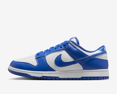 Nike Dunk Low Retro Kentucky Shoes White Hyper Royal Blue Men's Sz 10 HF5441-112