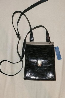 Luxus Handtasche Renato Mode Design Leder Schwarz