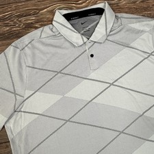 Nike Mens Vapor Jacquard Golf Polo Size 2XL Grey Geometric Dri-FIT GM1139 NWT