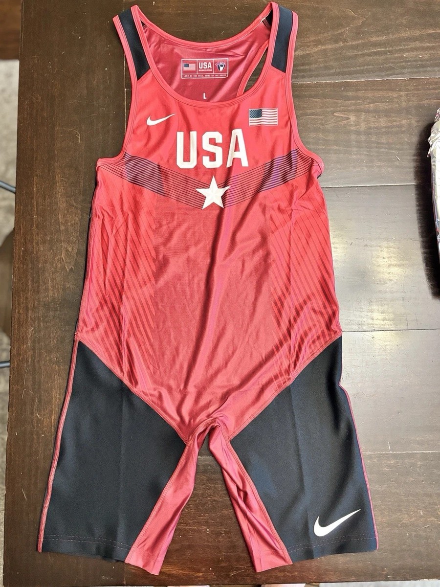 Nike USA Weightlifting / wrestling Singlet Gym Stars Team Men's