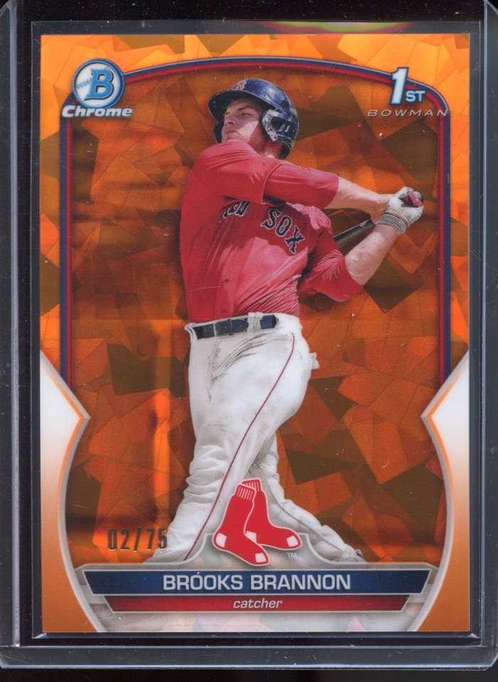 2023 Bowman Chrome Sapphire Edition #BCP-245 Brooks Brannon Prospects Orange /75