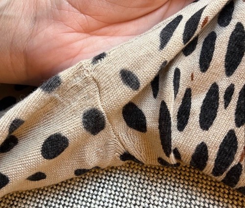 Vintage Y2K Animal Print J.Crew Merino Wool Cardigan, Size: S - Picture 4 of 12