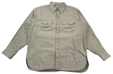 L.L. Bean Timberline Shirt Button Up Flannel Cotton Vintage USA Beige