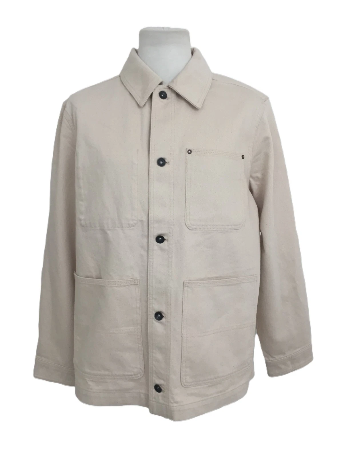 M&S Men's Denim Jacket Ecru Pockets Collar Long Sleeve Buttons Pure Cotton New
Opens in a new window