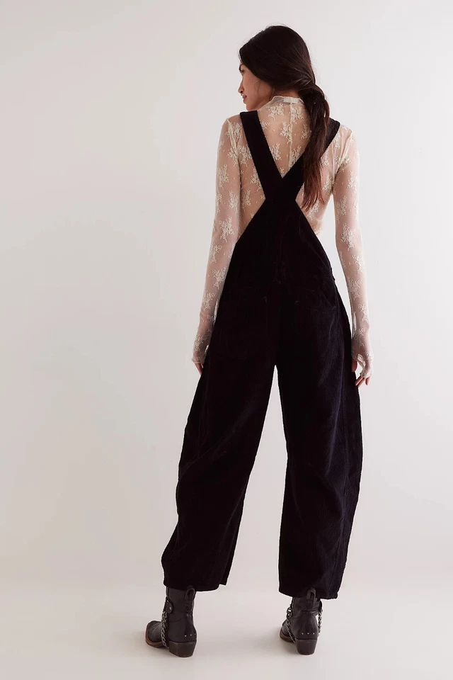 Free People We The Free Good Luck Cord Overalls S 6 One-Piece Jumpsuit NEW 44946 - Image 2 of 4