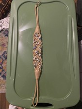 Vintage Shell Belt 28  long 80s - 90s Mauve Green Gold toned Hook Vintage