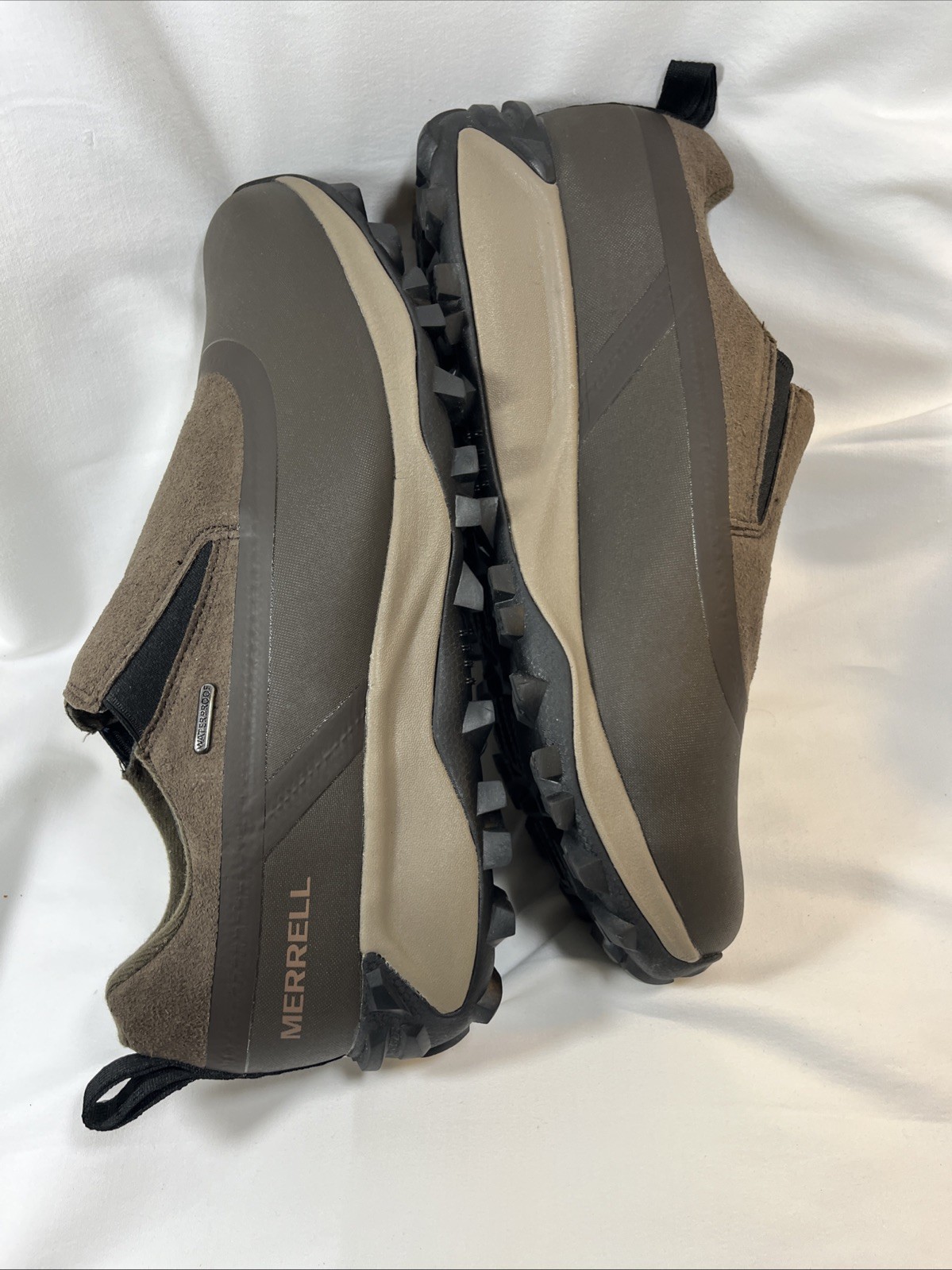 Scarpe Merrell Uomo Taglia 12 Termiche Snowdrift Moc Shell Marrone Impermeabili