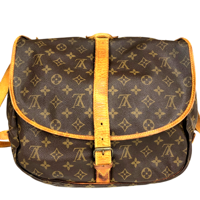 Louis* Vuitton バッグ モノグラム Auth Louis Vuitton Saumur 35 Shoulder Bag Crossbody Monogram