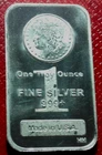 Morgan Silver Dollar Art Bar-Argor-Heraeus 1 Troy oz..999 Fine Silver in Sleeve