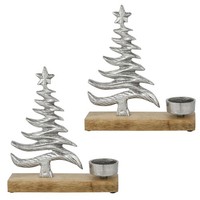 2Er Set Weihnachtsdeko Teelichthalter Fensterbankdeko Deko Aufsteller Tischdeko