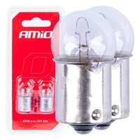 Halogen Auto-GlüHlampe R5W Amio Ba15S 12V 5W Klar 2Er Set Universal