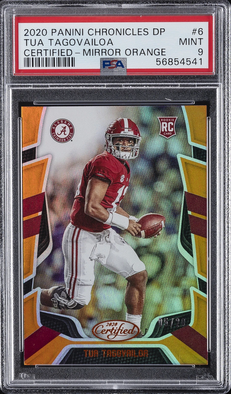 Tua Tagovailoa Panini Chronicles Draft Picks Certified Rookies #6 Mirror Orange