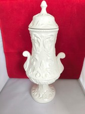 Barock Deckelvase Weiß Keramik 30 cm – Casa Padrino Stil Rokoko Ornament