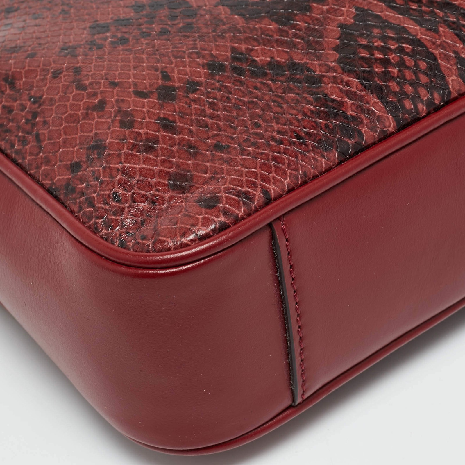 Michael Kors Red Python Embossed and Leather Jet … - image 12