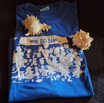T-Shirt - blau - Gr. 140 - B&C - Müller-BBM - Mini Big Band