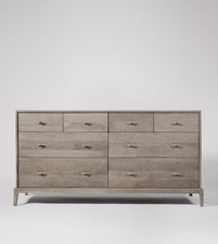 Swoon Verne 8 Drawer Chest of Drawers Grey Sandblasted Mango Wood RRP £1069