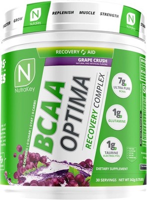 NutraKey BCAA Optima Post Workout Recovery Complex, No Sugar, No Carb, Recovery