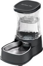 Automatic Dog Water Dispenser Gravity Stainless Steel Water Waterer Feeder, 100 