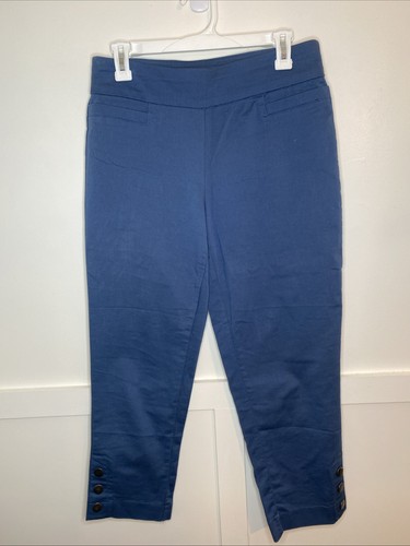Pantalone donna blu Croft & Barrow taglia 4P The Effortless elasticizzato caviglia vita media - Foto 1 di 19