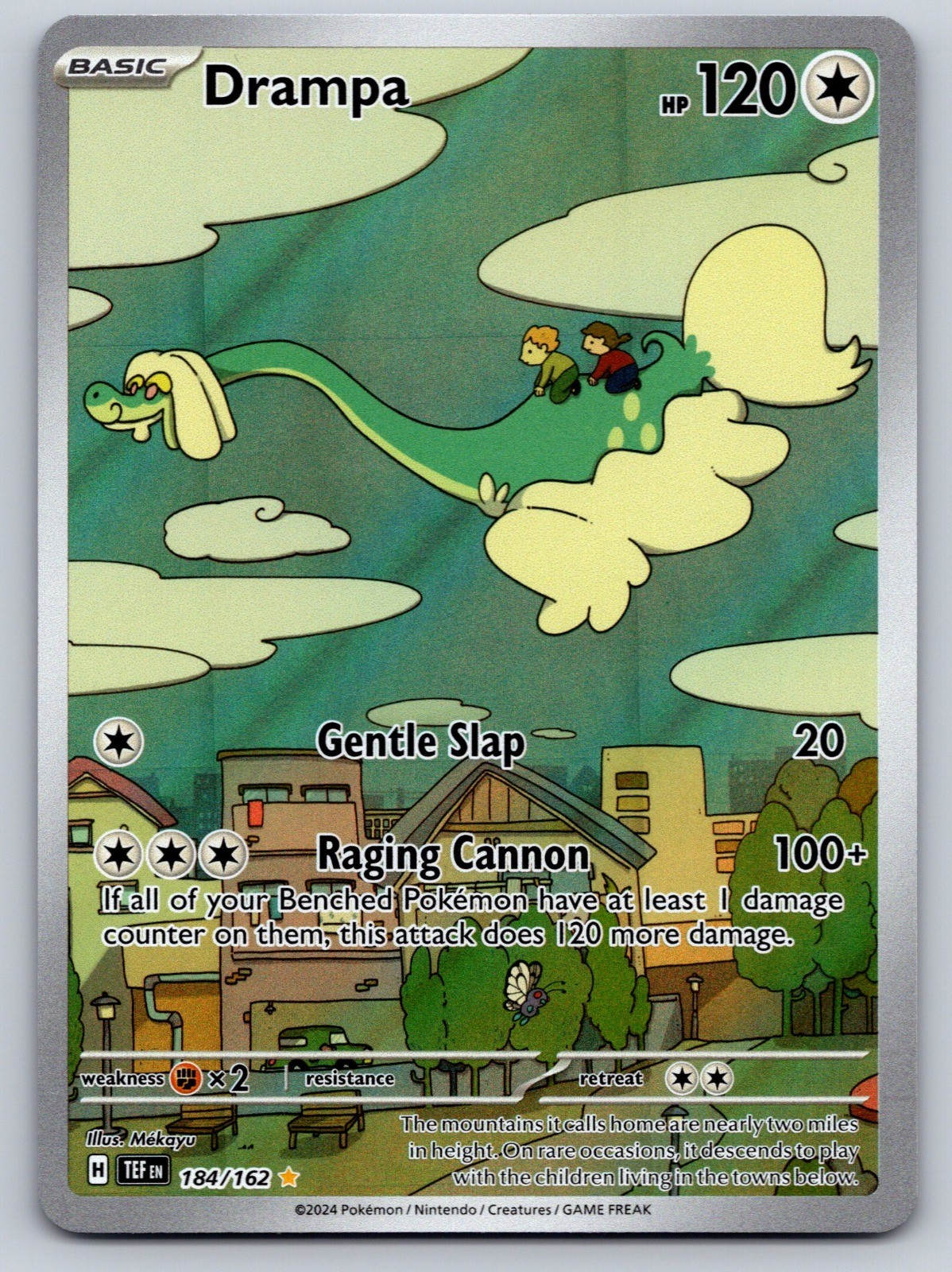 Drampa Holo Illustration Rare SV05: Temporal Forces 184/162 NM Pokemon Card TCG