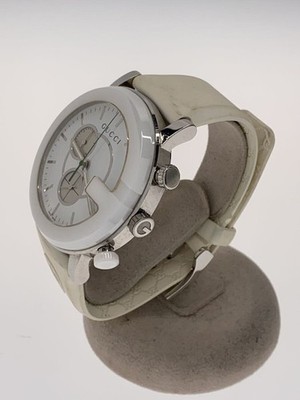 Gucci Quartz Chronograph White Dial Watch YA101339 Gucci 100 G Chrono Mens Quartz Silver Dial Watch main image 2