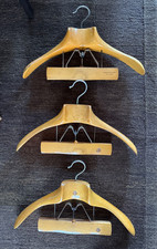 Lot of 3 Fratelli Reguitti Brooks Brothers Vintage Wooden Hangers, Trousers/Suit
