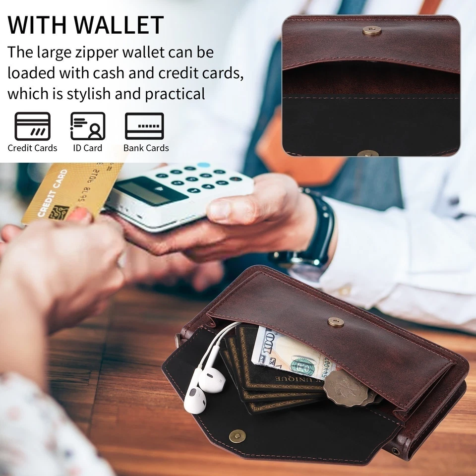 For Motorola Edge 60 Pro, Luxury Multifunctional Leather Wallet Stand Case Cover - Image 3 of 4