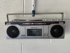 Sanyo Retro 80s Boombox FM Am Radio Tape Cassette Player Vintage