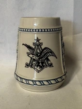 A&Eagle Fancy Blue Tankard Stein Ceramarte Brazil 4 3/4" Vintage