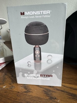 Monster Superstar Microphone BT Speaker Sound And Karaoke Effects New Open Box