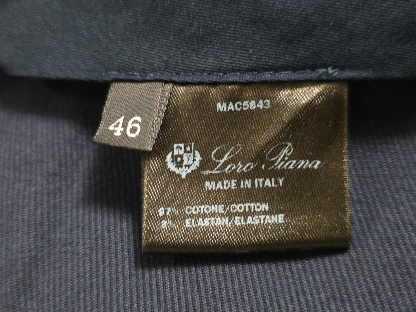 Loro Piana Italy Women's Navy Blue Luxury Dress Chino Pants SZ 46 W34×L29