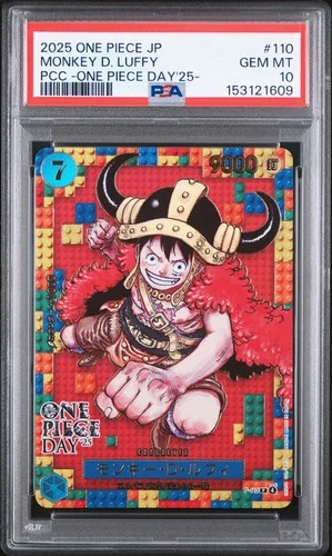 2025 ONE PIECE JAPANESE PREMIUM COLLECTION OP DAY'25 #110 MONKEY D. LUFFY PSA 10